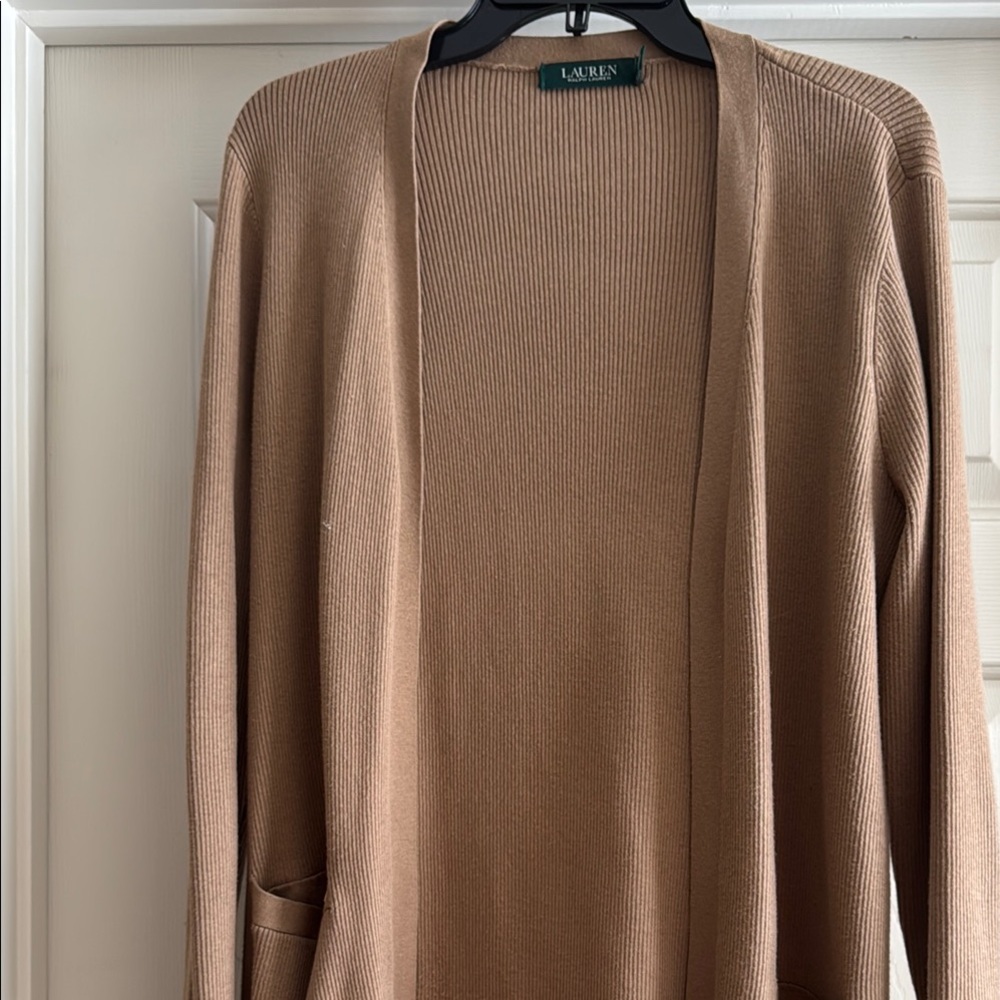 Lauren Ralph Lauren Women's Tan Cardigan. Size M.